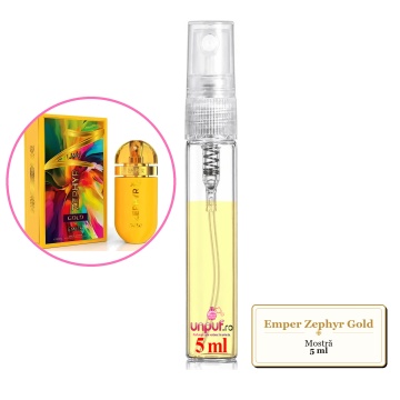 Mostra fiola din Parfumul Emper Zephyr Gold, decant sticla cu pulverizator - Img 4