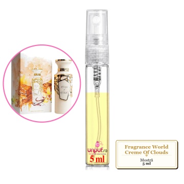 Mostra fiola din Parfumul Fragrance World Creme Of Clouds, decant sticla cu pulverizator - Img 4