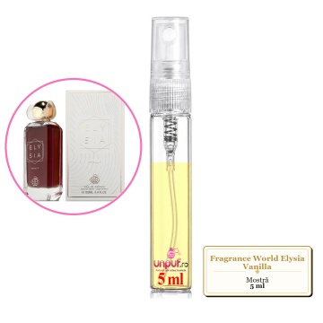 Mostra fiola din Parfumul Fragrance World Elysia Vanilla, decant sticla cu pulverizator - Img 4