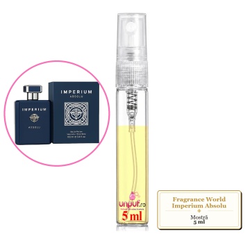Mostra fiola din Parfumul Fragrance World Imperium Absolu, decant sticla cu pulverizator - Img 4