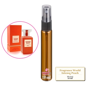 Mostra fiola din Parfumul Fragrance World Intense Peach, decant sticla cu pulverizator - Img 2