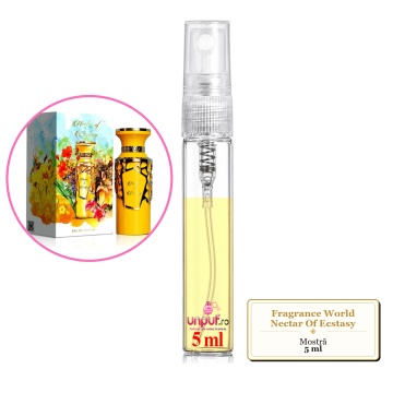 Mostra fiola din Parfumul Fragrance World Nectar Of Ecstasy, decant sticla cu pulverizator - Img 4