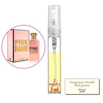 Mostra fiola din Parfumul Fragrance World Pink Fame, decant sticla cu pulverizator - Img 3