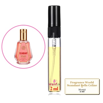 Mostra fiola din Parfumul Fragrance World Scandant Belle Celine, decant sticla cu pulverizator - Img 2