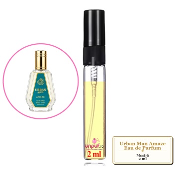 Mostra fiola din Parfumul Fragrance World Urban Man Amaze Eau de Parfum, decant sticla cu pulverizator
