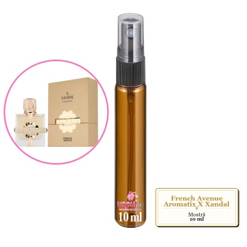 Mostra fiola din Parfumul French Avenue Aromatix X Xandal, decant sticla cu pulverizator