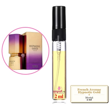Mostra fiola din Parfumul French Avenue Hypnotic Gold, decant sticla cu pulverizator