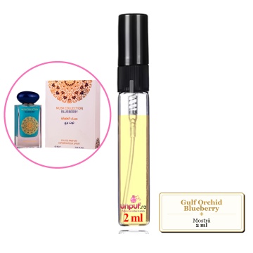 Mostra fiola din Parfumul Gulf Orchid Blueberry, decant sticla cu pulverizator