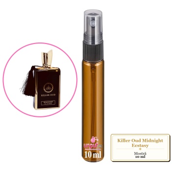 Mostra fiola din Parfumul Killer Oud Midnight Ecstasy, decant sticla cu pulverizator