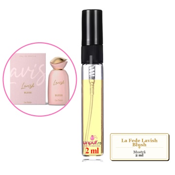Mostra fiola din Parfumul La Fede Lavish Blush, decant sticla cu pulverizator