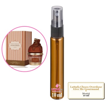 Mostra fiola din Parfumul Lattafa Choco Overdose Give Me Gourmand, decant sticla cu pulverizator