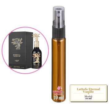 Mostra fiola din Parfumul Lattafa Eternal Vanille, decant sticla cu pulverizator