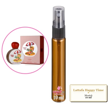 Mostra fiola din Parfumul Lattafa Happy Time, decant sticla cu pulverizator