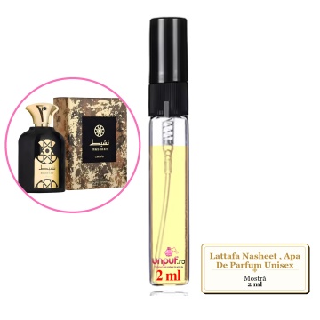 Mostra fiola din Parfumul Lattafa Nasheet, Apa De Parfum Unisex, decant sticla cu pulverizator
