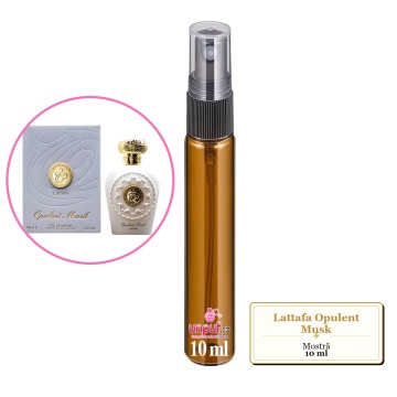 Mostra fiola din Parfumul Lattafa Opulent Musk, decant sticla cu pulverizator