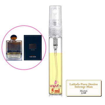 Mostra fiola din Parfumul Lattafa Pure Desire Intense Man, decant sticla cu pulverizator - Img 4