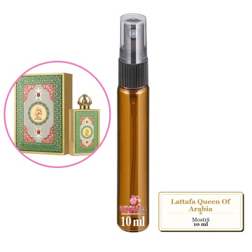 Mostra fiola din Parfumul Lattafa Queen Of Arabia, decant sticla cu pulverizator