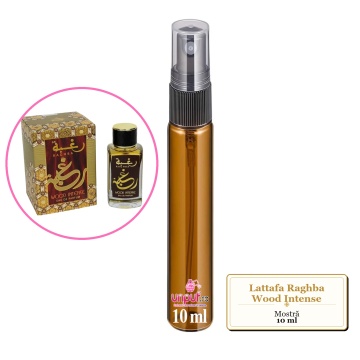 Mostra fiola din Parfumul Lattafa Raghba Wood Intense, decant sticla cu pulverizator - Img 3