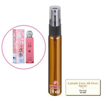 Mostra fiola din Parfumul Lattafa Yara All Over Spray, decant sticla cu pulverizator