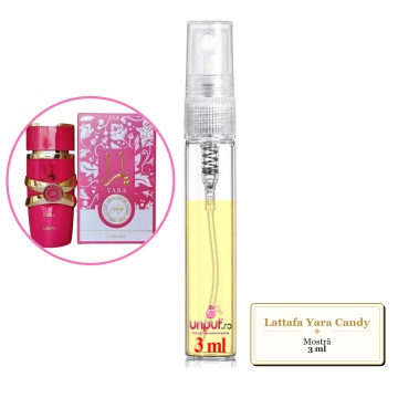 Mostra fiola din Parfumul Lattafa Yara Candy, decant sticla cu pulverizator - Img 3