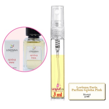 Mostra fiola din Parfumul Lorinna Paris Geisha Pink, decant sticla cu pulverizator - Img 2