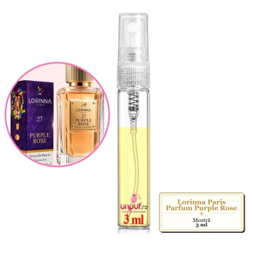 Mostra fiola din Parfumul Lorinna Paris Purple Rose, decant sticla cu pulverizator - Img 2