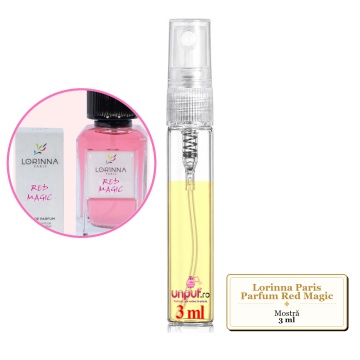 Mostra fiola din Parfumul Lorinna Paris Red Magic, decant sticla cu pulverizator - Img 2