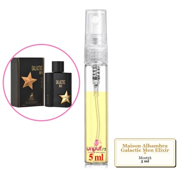 Mostra fiola din Parfumul Maison Alhambra Galactic Men Elixir, decant sticla cu pulverizator - Img 4