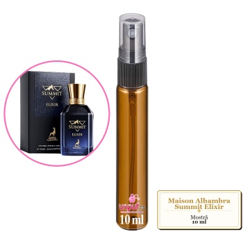 Mostra fiola din Parfumul Maison Alhambra Summit Elixir, decant sticla cu pulverizator