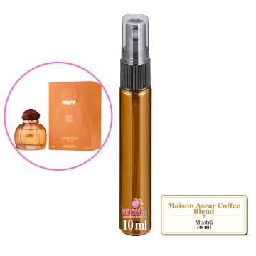 Mostra fiola din Parfumul Maison Asrar Coffee Blend, decant sticla cu pulverizator