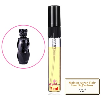 Mostra fiola din Parfumul Maison Asrar Flair Eau De Parfum, decant sticla cu pulverizator