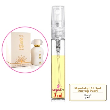 Mostra fiola din Parfumul Mamlakat Al Oud Durrah Pearl, decant sticla cu pulverizator - Img 3