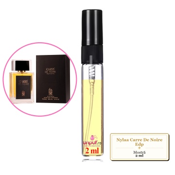 Mostra fiola din Parfumul Nylaa Carre De Noire Edp, decant sticla cu pulverizator