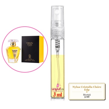 Mostra fiola din Parfumul Nylaa Cristalla Claire Edp, decant sticla cu pulverizator - Img 2