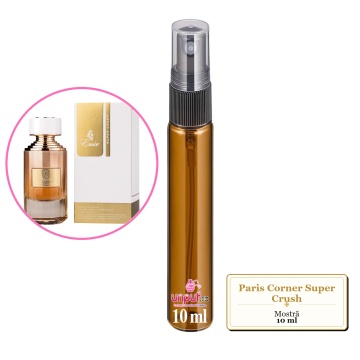Mostra fiola din Parfumul Paris Corner Super Crush, decant sticla cu pulverizator