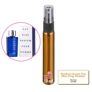 Mostra fiola din Parfumul Pendora Scents Eau Blue Pour Homme, decant sticla cu pulverizator