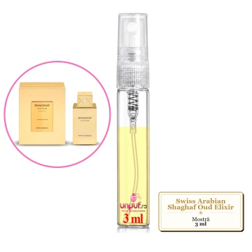 Mostra fiola din Parfumul Swiss Arabian Shaghaf Oud Elixir, decant sticla cu pulverizator - Img 3