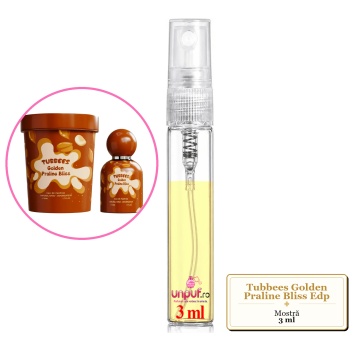 Mostra fiola din Parfumul Tubbees Golden Praline Bliss Edp, decant sticla cu pulverizator - Img 2