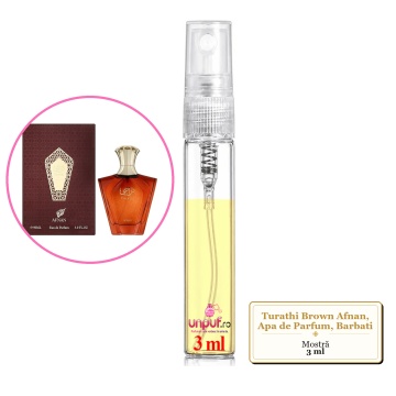Mostra fiola din Parfumul Turathi Brown Afnan, Apa de Parfum, Barbati, decant sticla cu pulverizator - Img 3