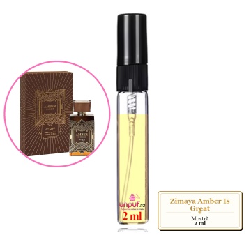 Mostra fiola din Parfumul Zimaya Amber Is Great, decant sticla cu pulverizator - Img 1