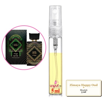 Mostra fiola din Parfumul Zimaya Happy Oud, decant sticla cu pulverizator - Img 4