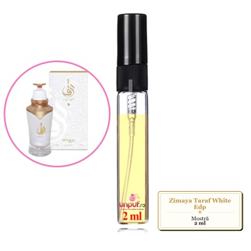 Mostra fiola din Parfumul Zimaya Taraf White Edp, decant sticla cu pulverizator - Img 1