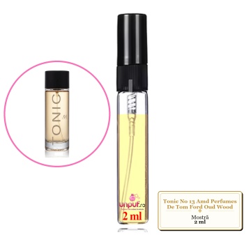 Mostra fiola din Tonic No 13 Amd Perfumes De Tom Ford Oud Wood, decant sticla cu pulverizator