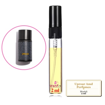 Mostra fiola din Uproar Amd Perfumes, decant sticla cu pulverizator