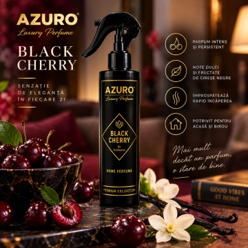 Odorizant Cameră Azuro Black Cherry Air Freshener, Parfum Ambiental Fructat cu Aromă de Cireașă Neagră, 250 - Img 3