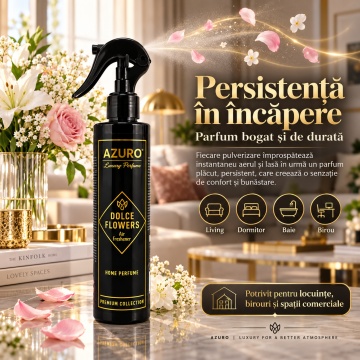 Odorizant Cameră Azuro Dolce Flowers Air Freshener – 250 ml - Img 3