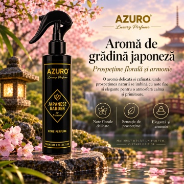 Odorizant Cameră Azuro Japanese Garden Air Freshener – 250 ml - Img 2