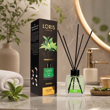Odorizant de Cameră cu Bețișoare Parfumate Loris Ceai Verde, 120 ml, Esență Green Tea, Miros Fresh și Persistent - Img 6
