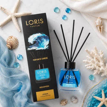 Odorizant de Cameră cu Bețișoare Parfumate Loris Ocean Breeze, 120 ml, Esență Marină Fresh, Miros Proaspăt și Persistent - Img 5