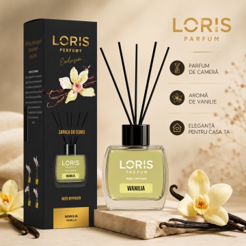 Odorizant de Cameră cu Bețișoare Parfumate Loris Vanilie, 120 ml, Esență Vanilla, Miros Dulce și Persistent - Img 7